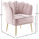 Meridian Jester Pink Velvet Accent Chair IMAGE 6