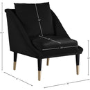 Meridian Elegante Black Velvet Accent Chair IMAGE 7