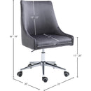 Meridian Karina Grey Velvet Office Chair IMAGE 11