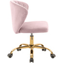Meridian Finley Pink Velvet Office Chair IMAGE 5