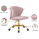 Meridian Finley Pink Velvet Office Chair IMAGE 7