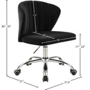 Meridian Finley Black Velvet Office Chair IMAGE 6