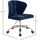 Meridian Finley Navy Velvet Office Chair IMAGE 6
