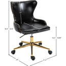 Meridian Hendrix Black Vegan Leather Office Chair IMAGE 12