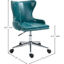 Meridian Hendrix Blue Vegan Leather Office Chair IMAGE 12