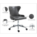 Meridian Hendrix Grey Vegan Leather Office Chair IMAGE 13