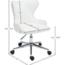 Meridian Hendrix White Vegan Leather Office Chair IMAGE 12