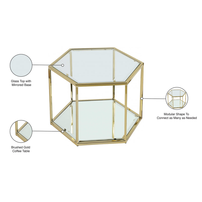 Meridian Sei Brushed Gold Coffee Table IMAGE 5