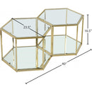 Meridian Sei Brushed Gold Coffee Table IMAGE 4