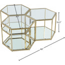 Meridian Sei Brushed Gold Coffee Table IMAGE 4