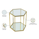 Meridian Sei Brushed Gold End Table IMAGE 5