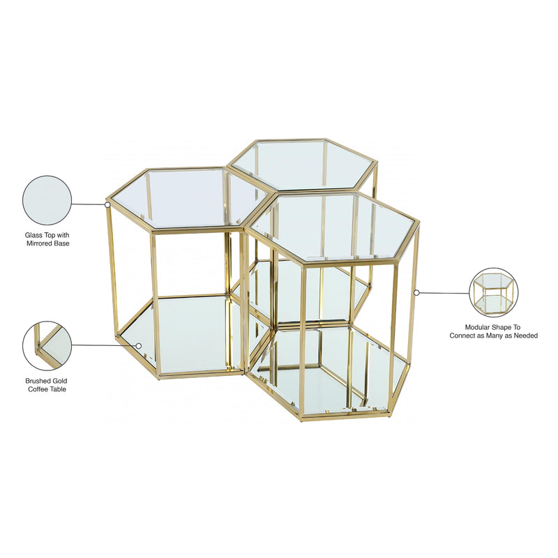 Meridian Sei Brushed Gold End Table IMAGE 5