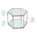 Meridian Sei Brushed Chrome Coffee Table IMAGE 5