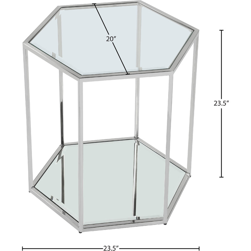 Meridian Sei Brushed Chrome End Table IMAGE 4