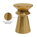 Meridian Jai Brushed Gold End Table IMAGE 6