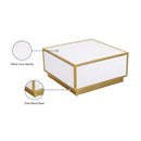 Meridian Glitz White Faux Marble Coffee Table IMAGE 8