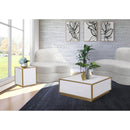 Meridian Glitz White Faux Marble End Table IMAGE 9