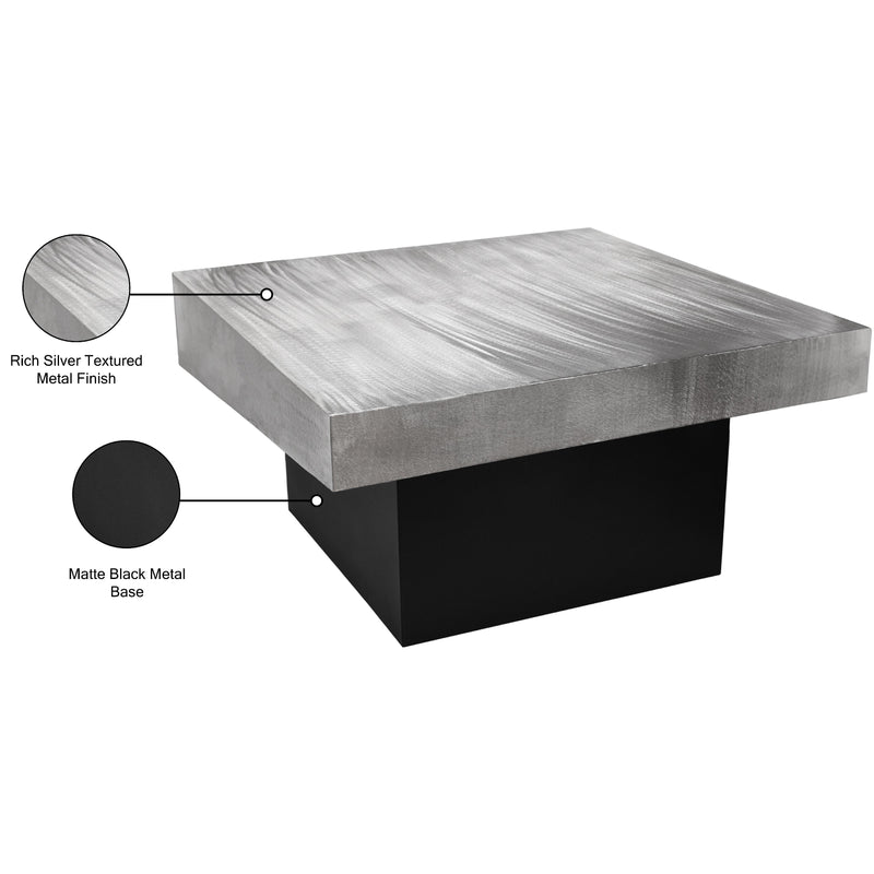 Meridian Palladium Silver Coffee Table IMAGE 8