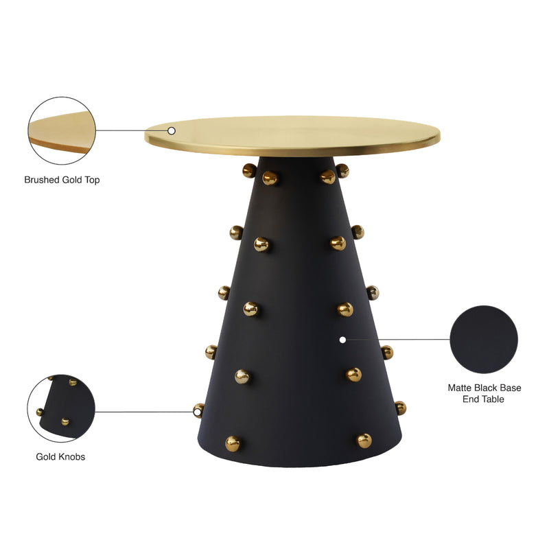 Meridian Raven Black / Gold End Table IMAGE 6