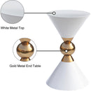 Meridian Malia White / Gold End Table IMAGE 6