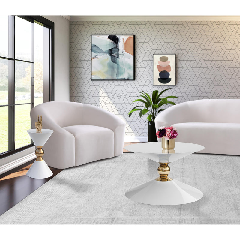 Meridian Malia White / Gold Coffee Table IMAGE 7
