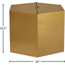 Meridian Hexagon Brushed Gold Coffee Table IMAGE 8