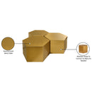 Meridian Hexagon Brushed Gold Coffee Table IMAGE 4