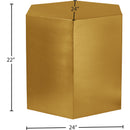 Meridian Hexagon Brushed Gold End Table IMAGE 8