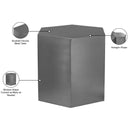 Meridian Hexagon Brushed Chrome End Table IMAGE 10