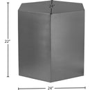 Meridian Hexagon Brushed Chrome End Table IMAGE 9