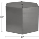 Meridian Hexagon Brushed Chrome Coffee Table IMAGE 8