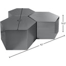 Meridian Hexagon Brushed Chrome Coffee Table IMAGE 3