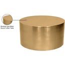 Meridian Cylinder Brushed Gold Coffee Table IMAGE 7