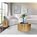 Meridian Cylinder Brushed Gold Coffee Table IMAGE 8