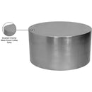 Meridian Cylinder Brushed Chrome Coffee Table IMAGE 6