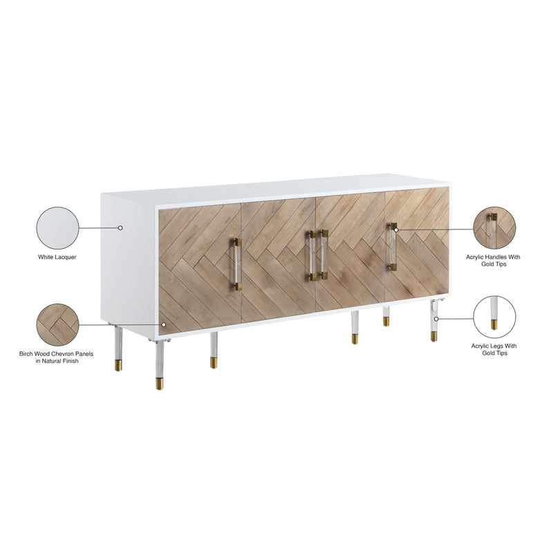 Meridian Jive White Lacquer Sideboard/Buffet IMAGE 8