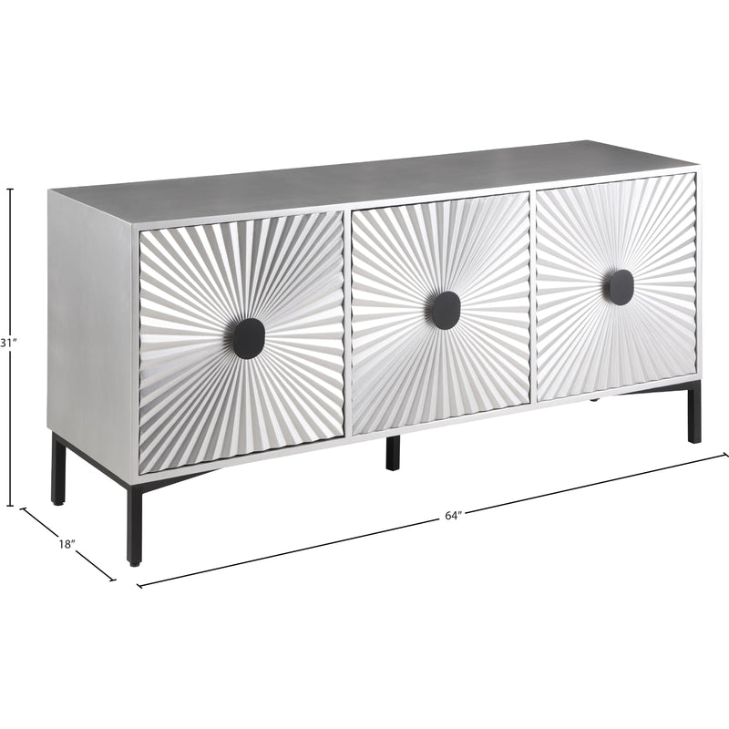 Meridian Glitz Antique Silver Sideboard/Buffet IMAGE 8