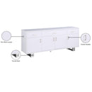 Meridian Excel White Lacquer Sideboard/Buffet IMAGE 10