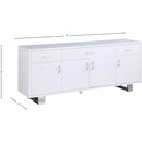 Meridian Excel White Lacquer Sideboard/Buffet IMAGE 9