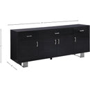 Meridian Excel Grey Oak Veneer Lacquer Sideboard/Buffet IMAGE 8