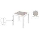 Meridian Nizuc Grey Wood Look Accent Paneling Outdoor Patio Aluminum End Table IMAGE 7