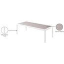 Meridian Nizuc Grey Wood Look Accent Paneling Outdoor Patio Aluminum Coffee Table IMAGE 7