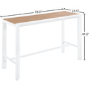 Meridian Nizuc Brown Wood Look Accent Paneling Outdoor Patio Aluminum Rectangle Bar Table IMAGE 6