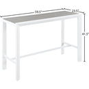 Meridian Nizuc Grey Wood Look Accent Paneling Outdoor Patio Aluminum Rectangle Bar Table IMAGE 6