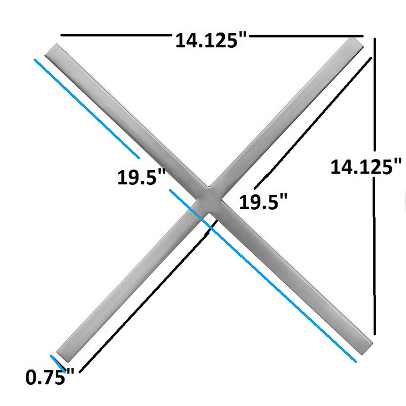 Meridian XOXO Chrome Stainless Steel Wall Decor IMAGE 5