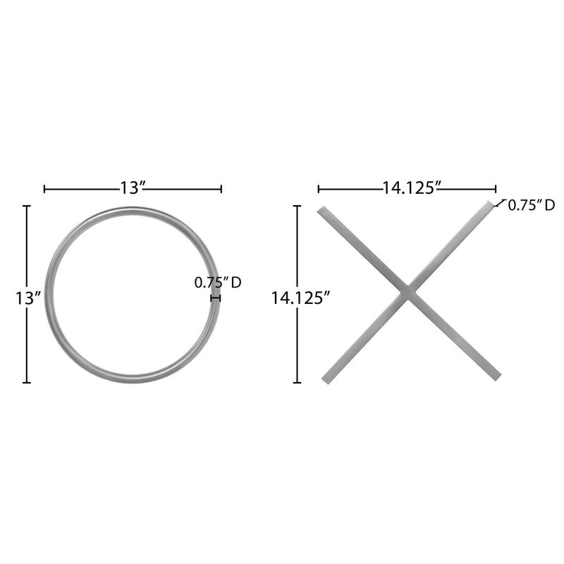 Meridian XOXO Chrome Stainless Steel Wall Decor IMAGE 7