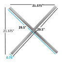 Meridian XOXO Chrome Stainless Steel Wall Decor IMAGE 5