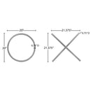 Meridian XOXO Chrome Stainless Steel Wall Decor IMAGE 7