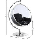 Meridian Luna Black Durable Fabric Acrylic Swing Chair IMAGE 6