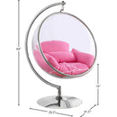 Meridian Luna Pink Durable Fabric Acrylic Swing Chair IMAGE 6